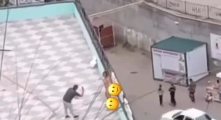 Фотосессия проходила на верхнем этаже гостиницы "Гордость Табасарана", напротив Хучнинского водопада