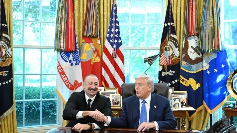 Дональд Трамп и Ильхам Алиев назвали друг друга «великими лидерами». Фото: "Минвал"