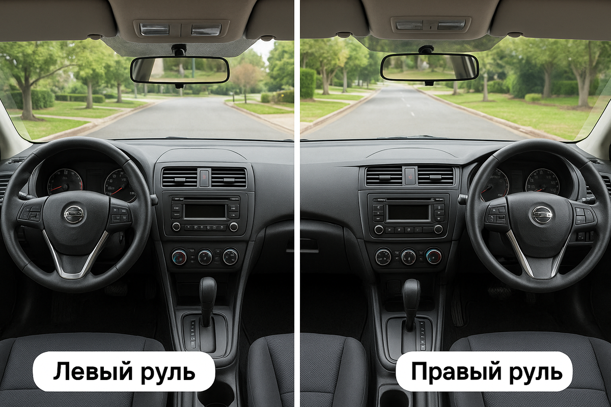 Аналоги правого и левого руля (Япония и Европа).