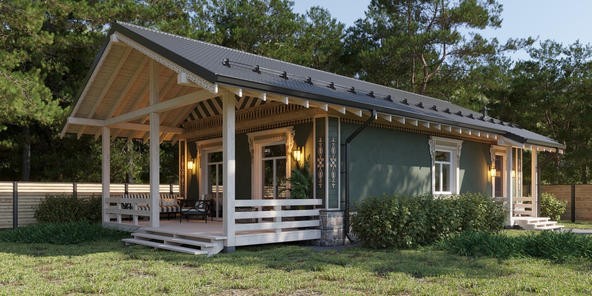 Вид на террасу и входную группу