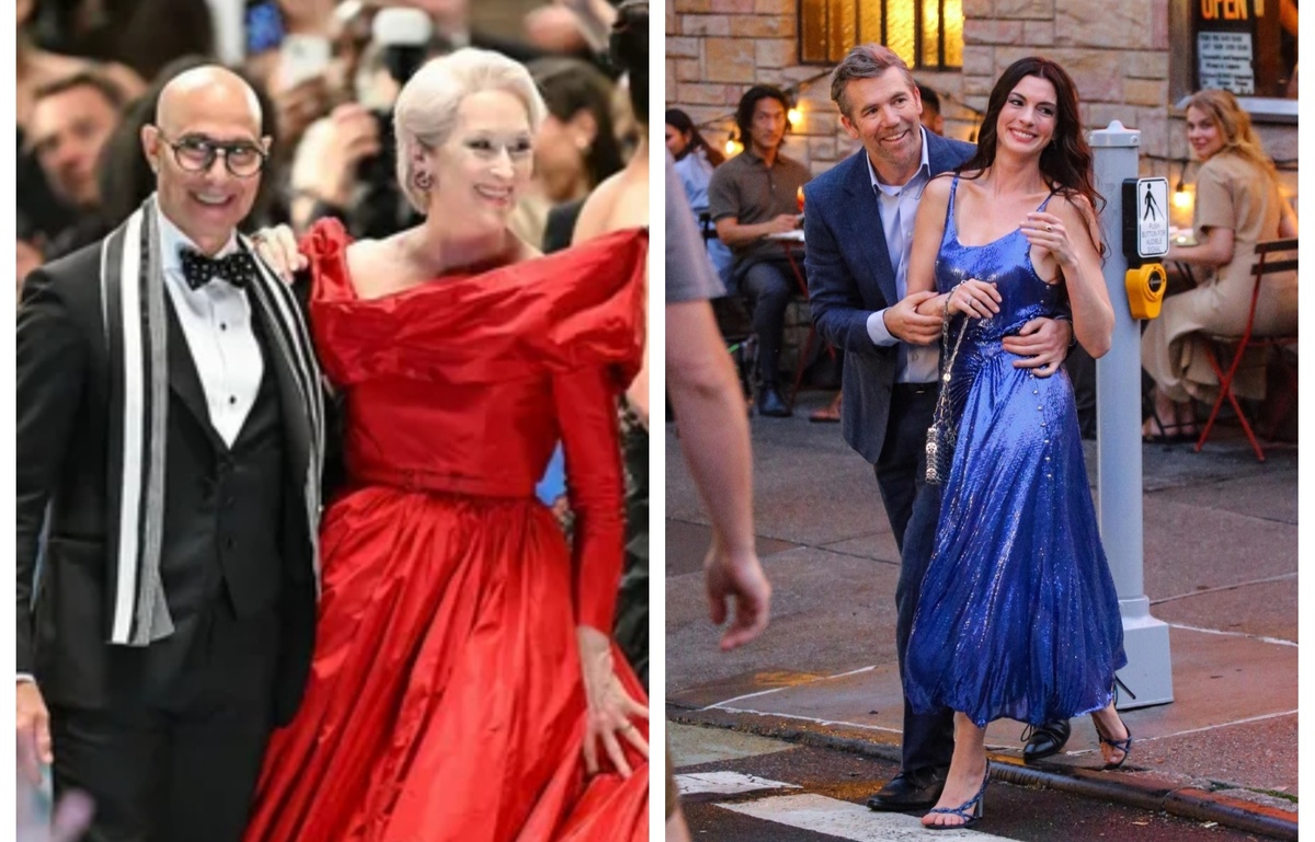 Мерил Стрип на съёмках фильма"Дьявол носит Прада 2"