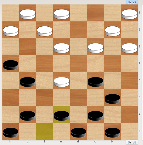 1.d6 2.ab4 3.e3 4.d2 5.f2 и так далее 