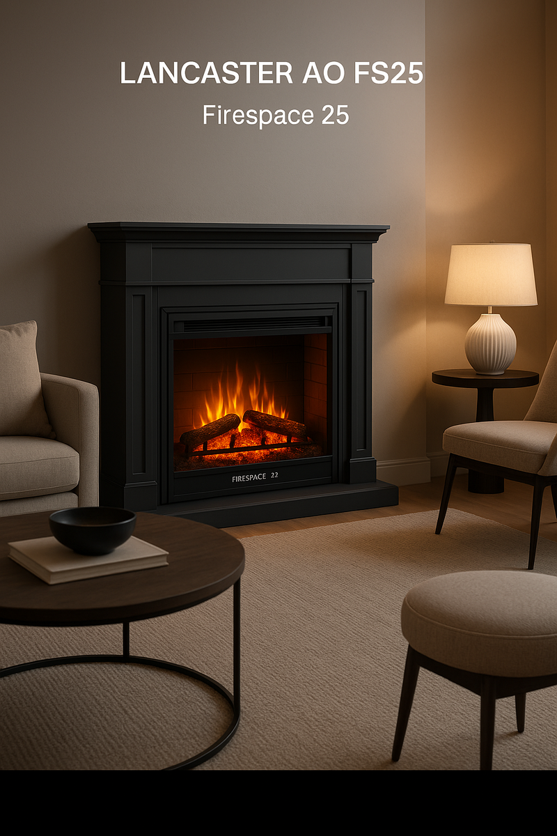    Электрический камин Lancaster AO FS25: создайте уют без лишних хлопот с революционной LED-подсветкой и стилем античного дуба Kamin