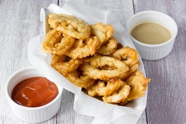 Кальмары в пивном кляре 