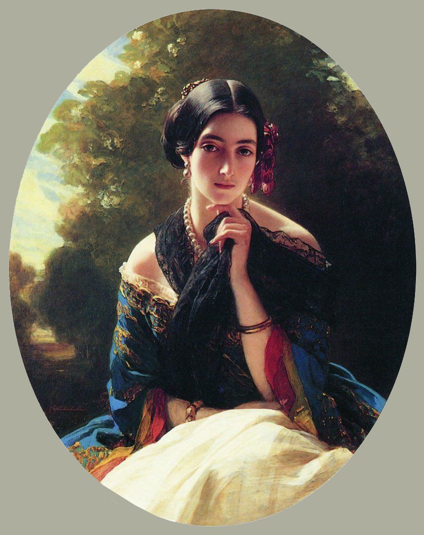 Леонилла Ивановна Барятинская. Портрет Винтерхальтера из собрания князей Сайн-Витгенштейн-Сайн.