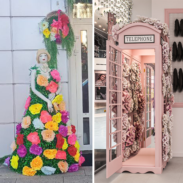 Справа дизайн-проект салона наращивания волос. Работа студии дизайна интерьеров «InzOnia».