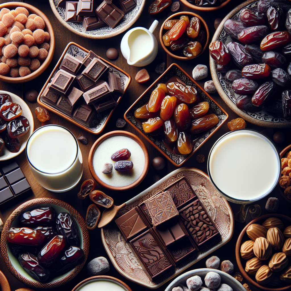 Темный шоколад, финики и молоко – три друга сладкоежки