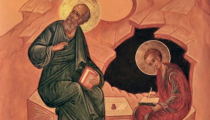 Апостолы Иоанн Богослов и Прохор. Фото: Иоанно-Богословский монастырь (obitel-bogoslov.ru)