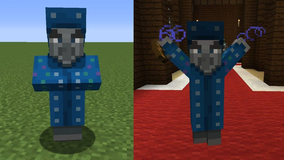 Слева – иллюзор в пассивном состоянии, справа – готовится наложить на игрока эффект слепоты