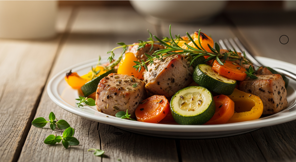 Свинина с овощами