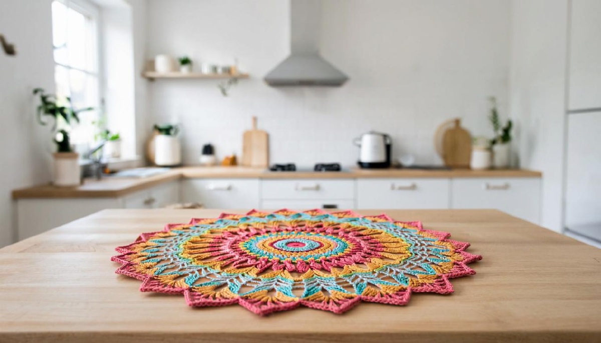 Схемы этой салфетки у меня нет - рисовала мне картинку нейросеть!