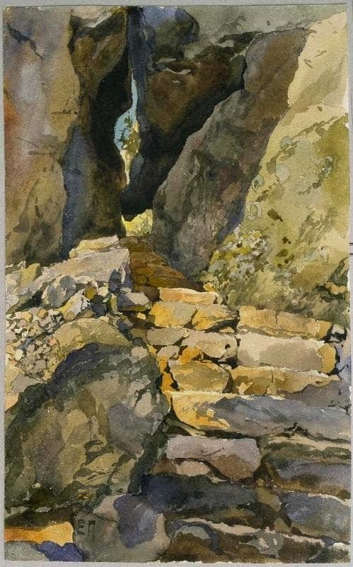 ,Массандровские гроты на картине Елены Поленовой, сестры художника Василия Поленова.