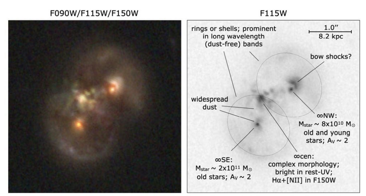 Снимки галактики Бесконечность, полученные с помощью телескопа «Джеймс Уэбб»