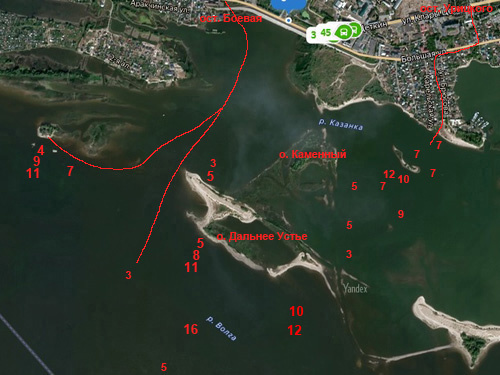 Карта Волги