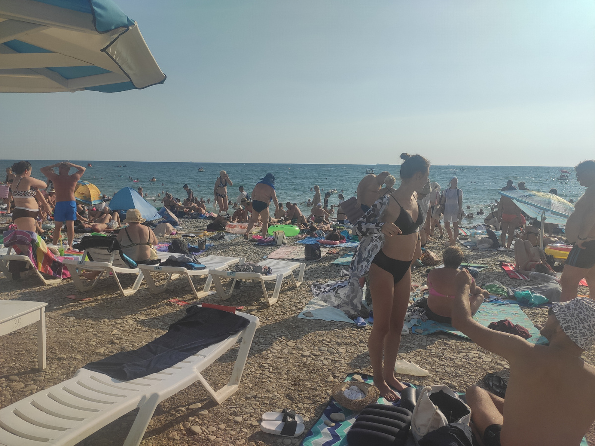 Пляж с. Дивноморское, 09.08.2025