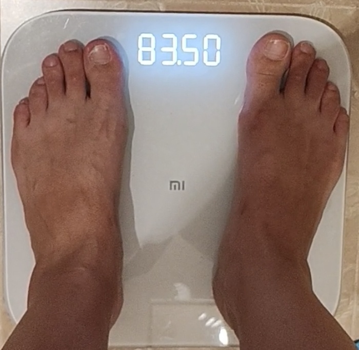 Минус 500 грамм за сутки, вес на начало диеты 86,85 кг