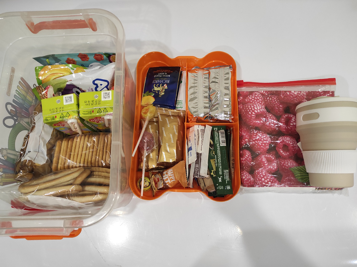 Фото Hygge home. Этот бокс останется в машине. Продукты в нём не скоропортящиеся, так что за пару недель ничего с ними не случится. На обратном пути мужу на перекус будет. 