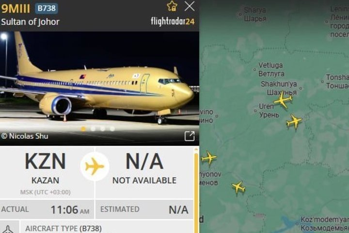   скриншот с сайта flightradar24.com