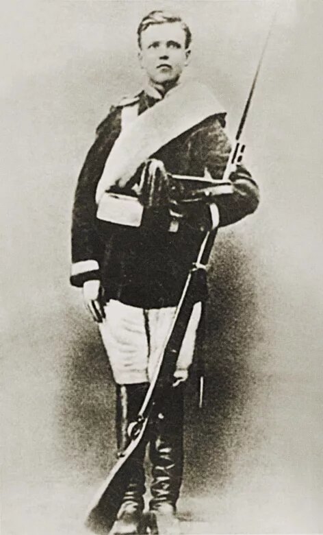 Владимир Гиляровский в форме добровольца русско-турецкой войны