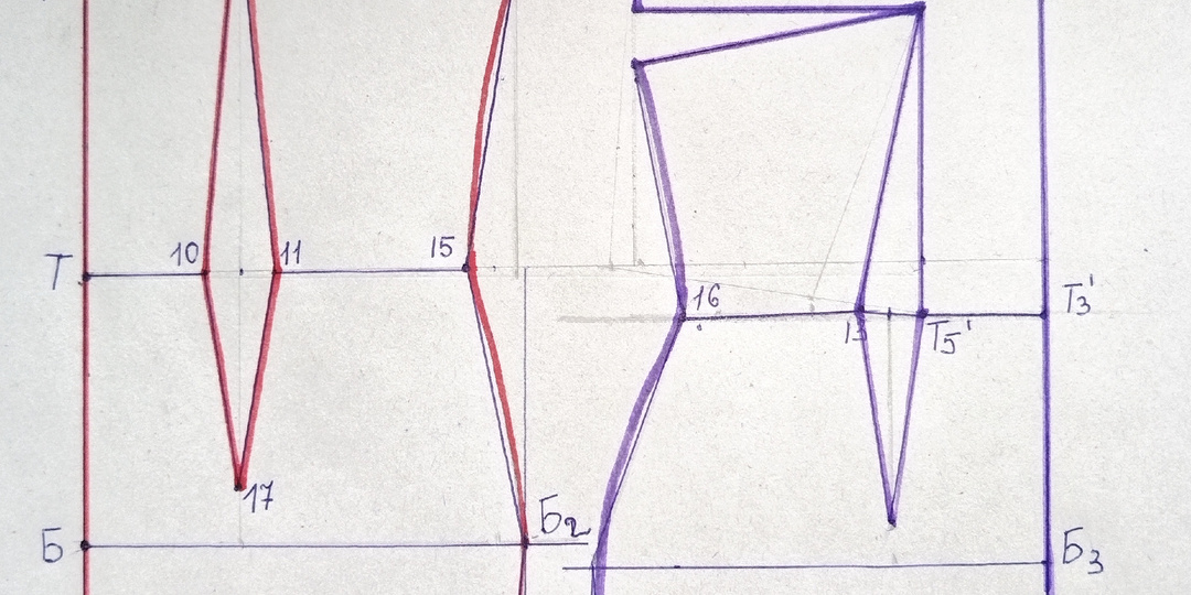 Построение чертежа основы женской плечевой одежды