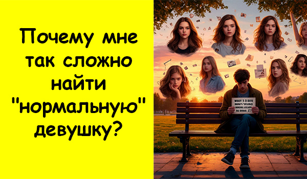 Почему мне так сложно найти "нормальную" девушку?