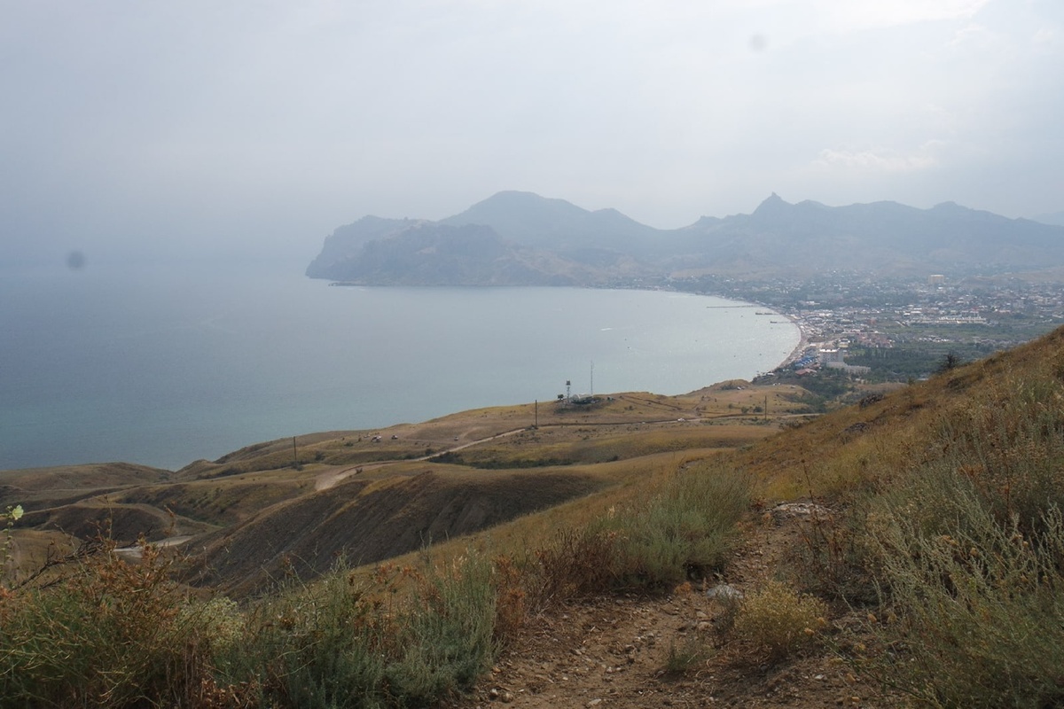вид на Коктебель (бывшее Планерское) сверху