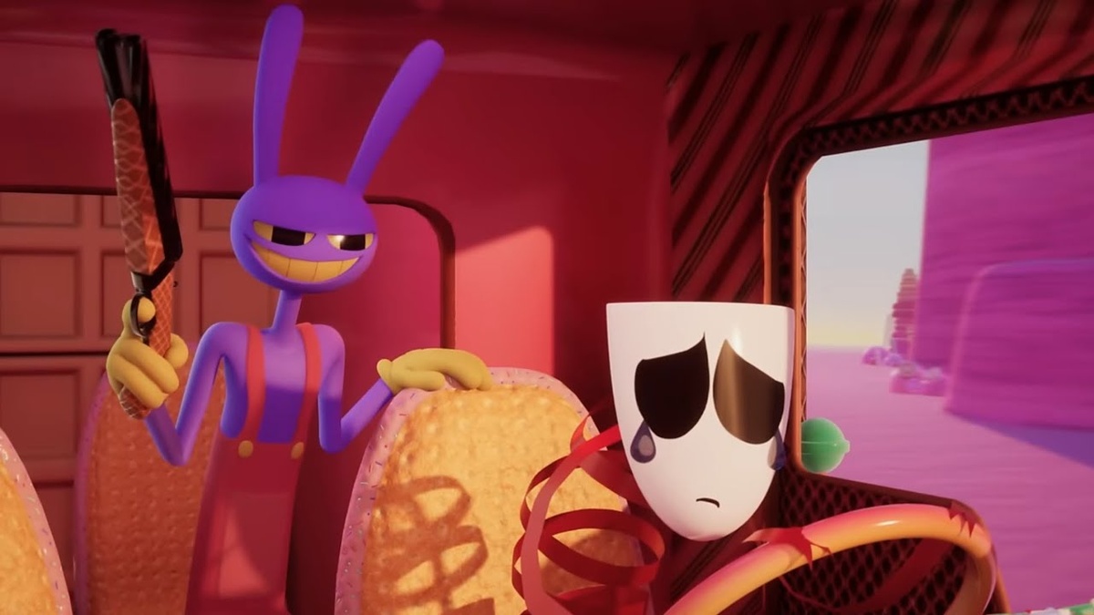 Момент в сериале из Яндекса по запросу «Джекс и Гэнгл из цифрового цирка».