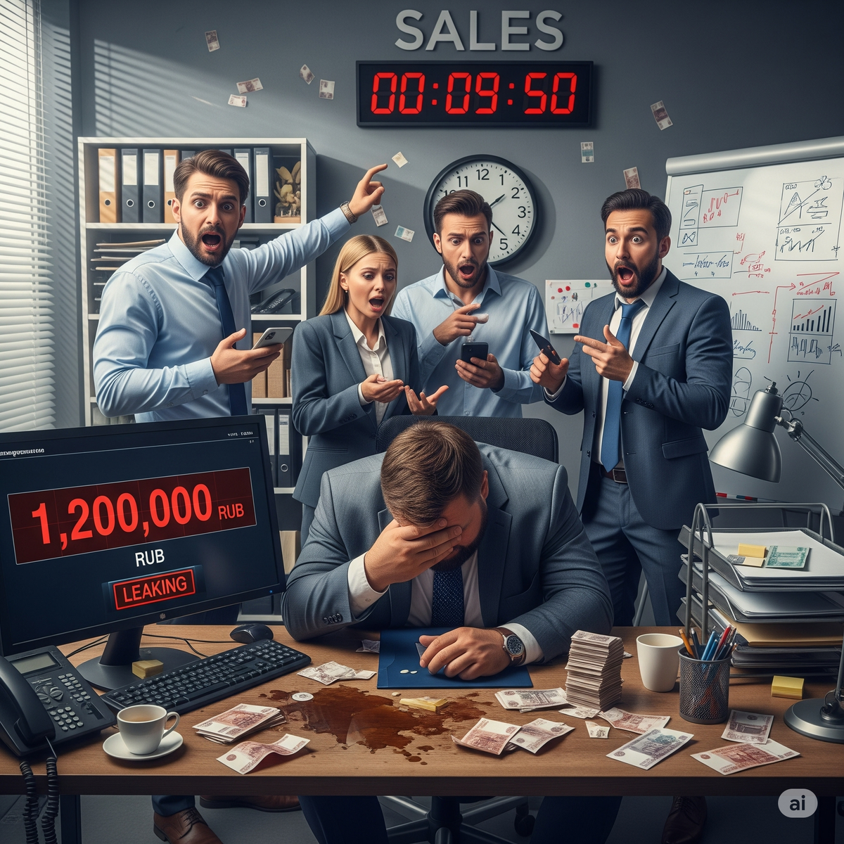 Хаос в отделе случается когда утекают деньги