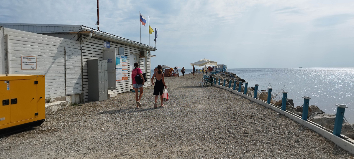 проход к пляжу от парковки