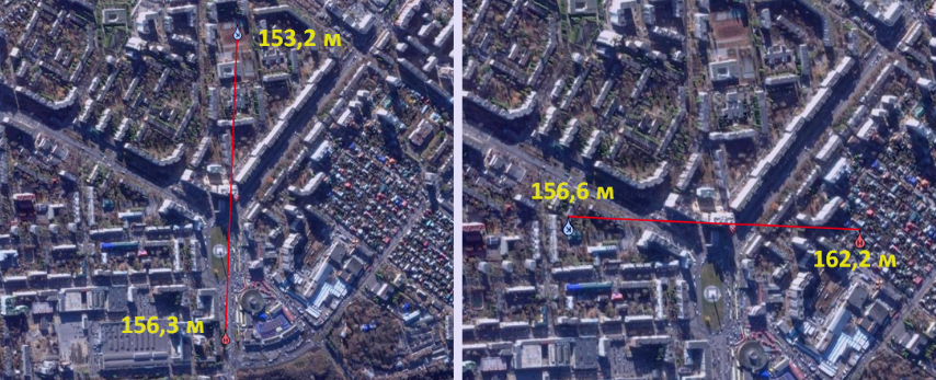 План-схема. Профиль высот над уровнем моря в контрольных точках ландшафта