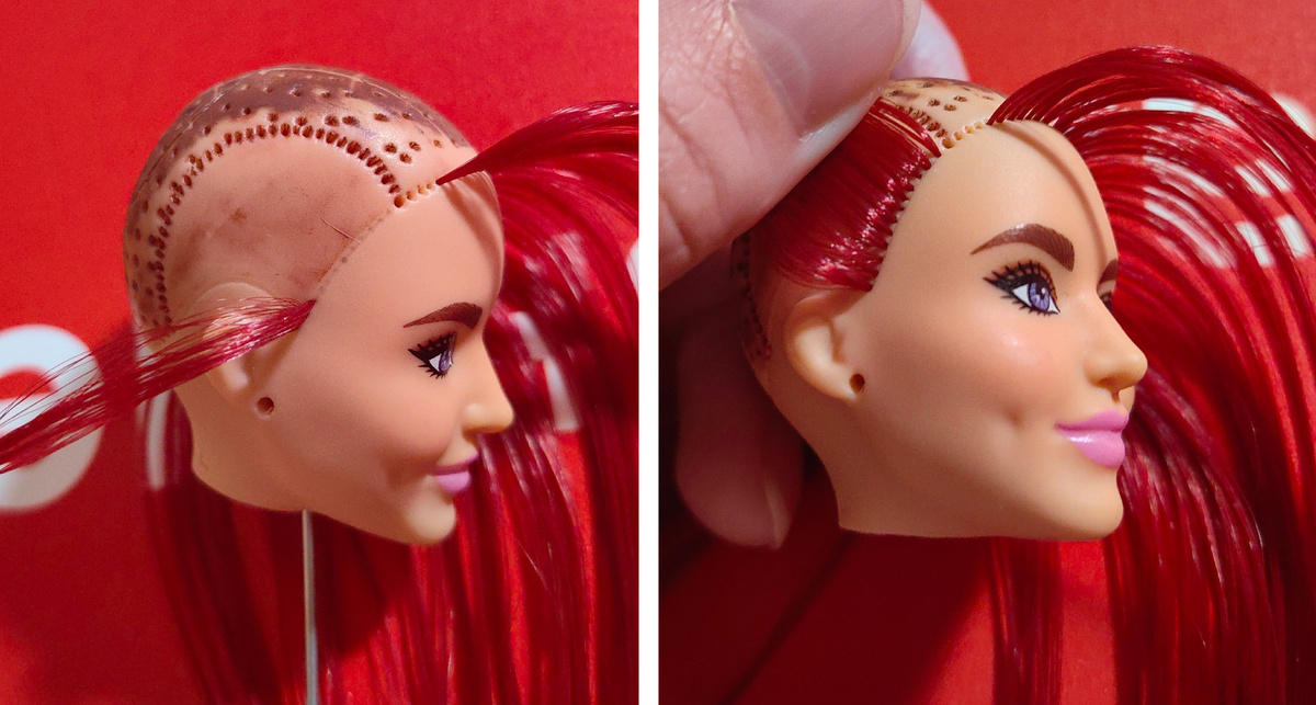 Глаза боятся, а руки делают)). Отверстия у линии лица, первый опыт. 