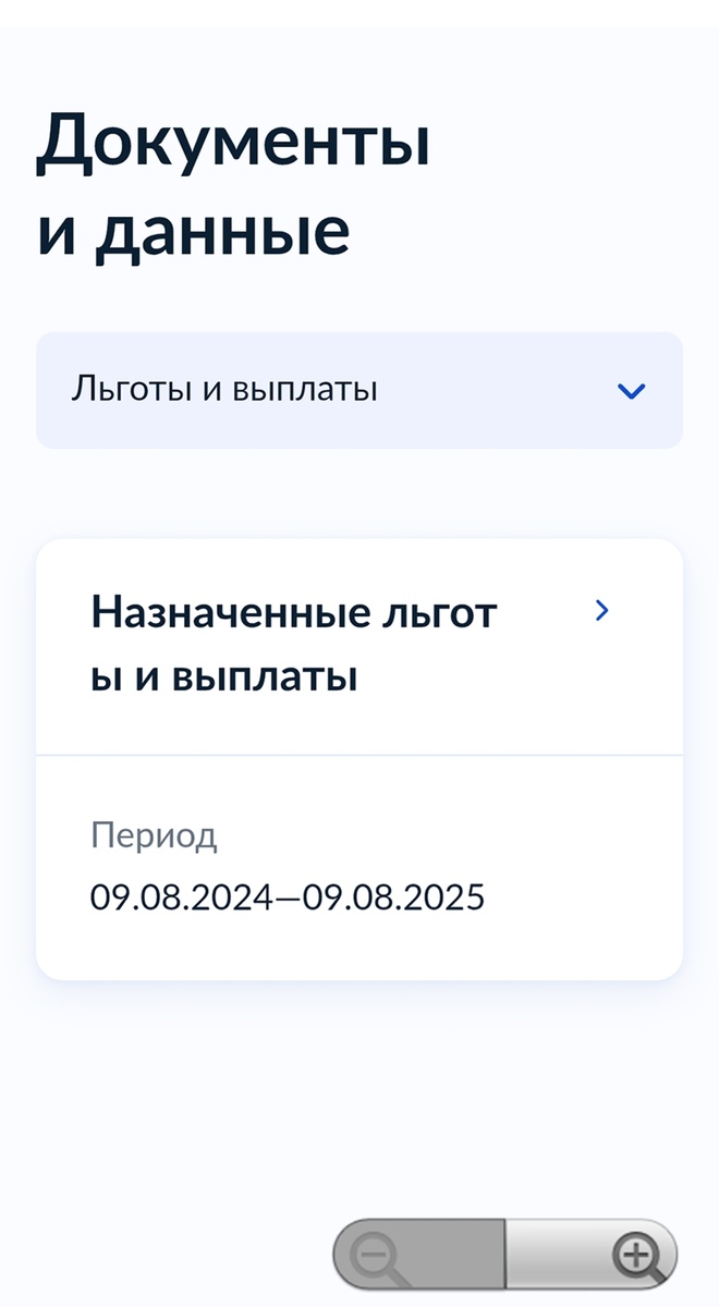 Скриншот с Госуслуг