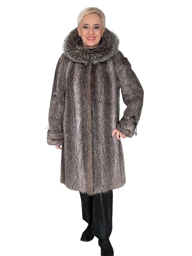 Переделка пальто из меха нутрии. Ателье Ирины Берзиной.