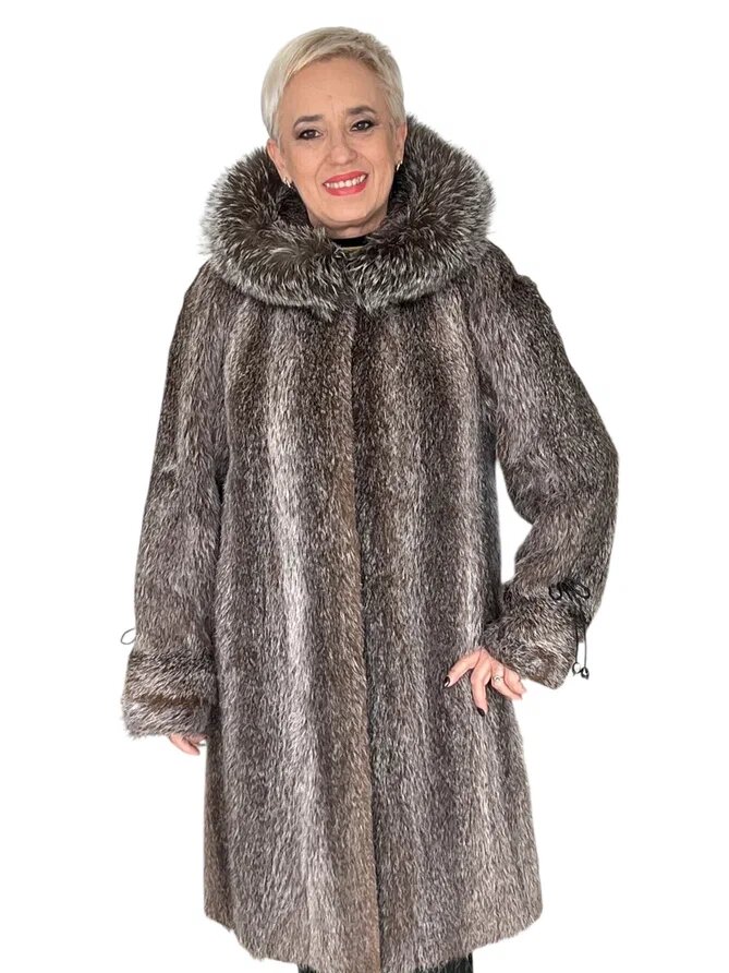 Переделка пальто из меха нутрии. Ателье Ирины Берзиной.