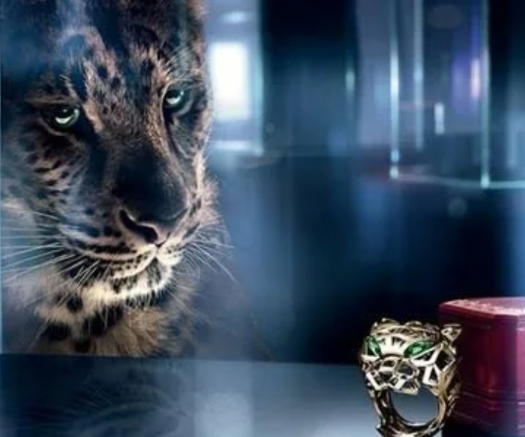 Пантера в украшениях Картье.