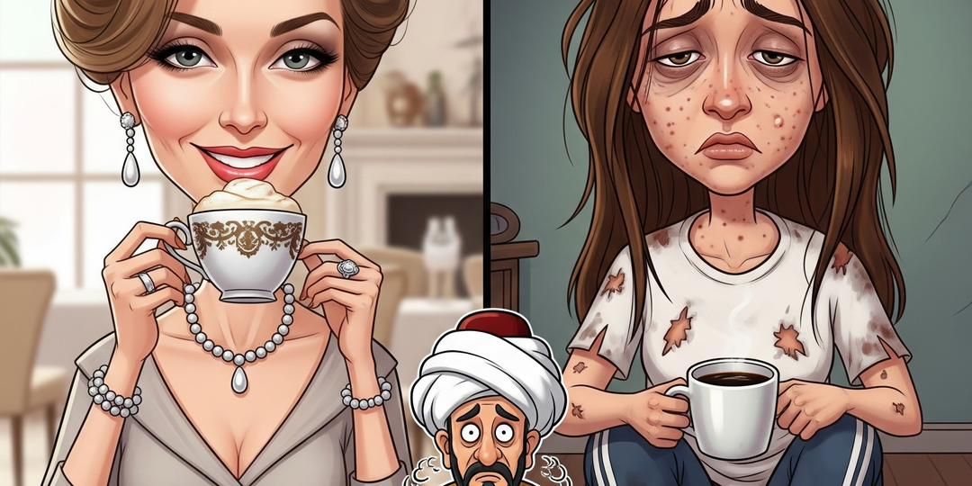 Не пей кофе как графиня, а то будешь как скуфыня!