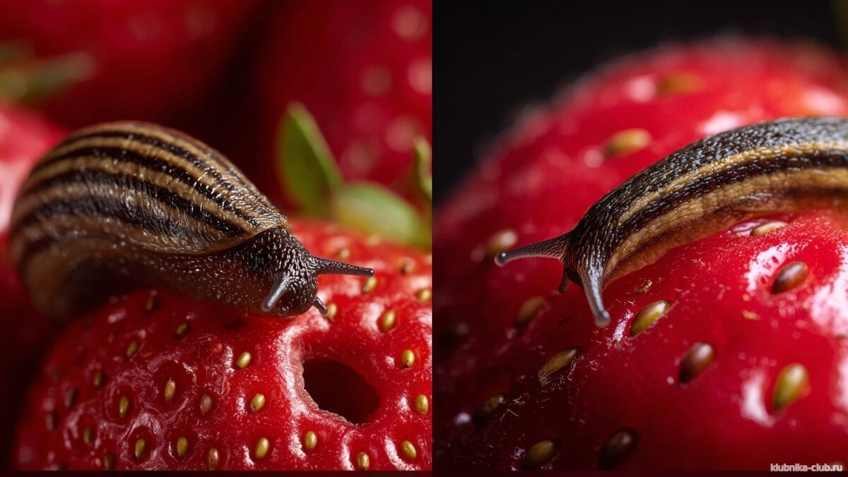 Слизни на клубнике