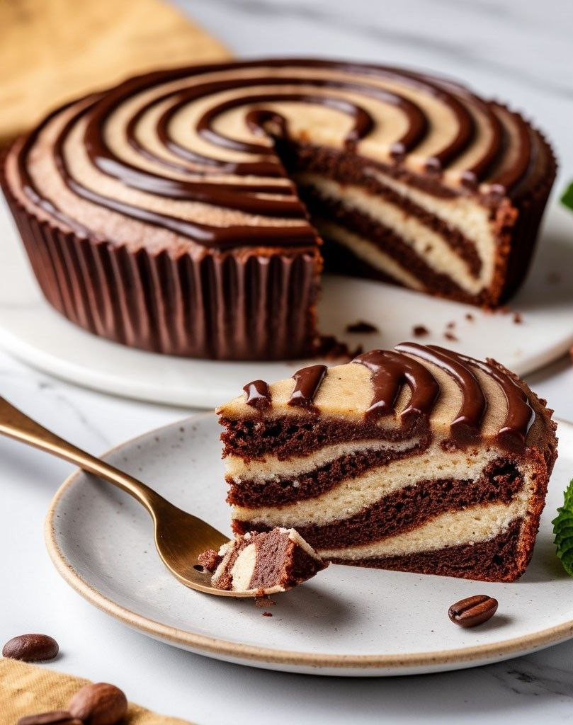 Кето-кекс «Зебра»