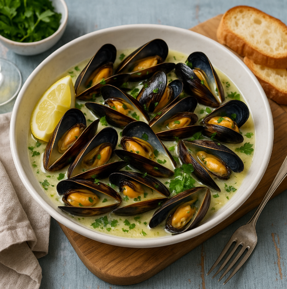 Мидии в белом вине с чесноком рецепты от Дарики