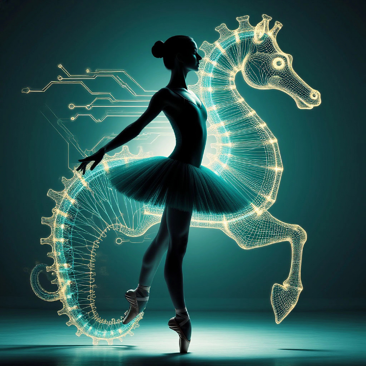 Стилизованное изображение-балерины