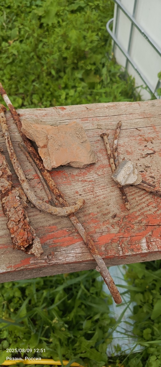 Всё вытащено из земли вовремя перекопки