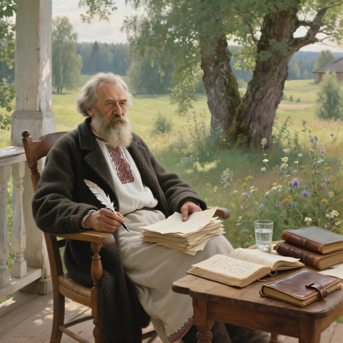 Лев Николаевич толстой в своём имении