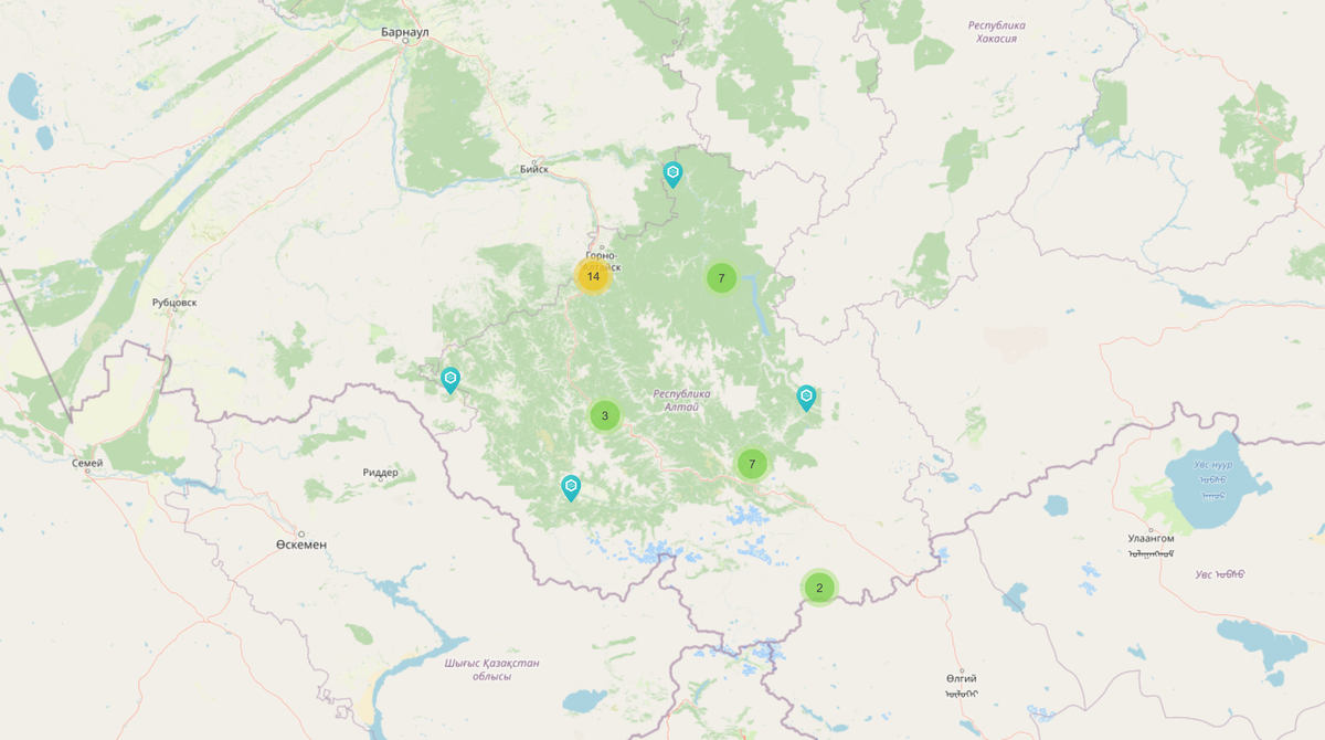 Изображение карты с водоемами для рыбалки с сайта zaturizm.ru