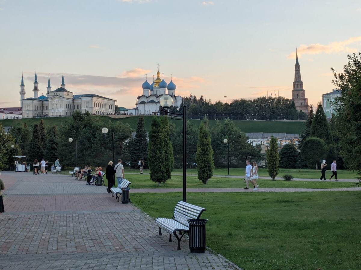 Вид на казанский Кремль