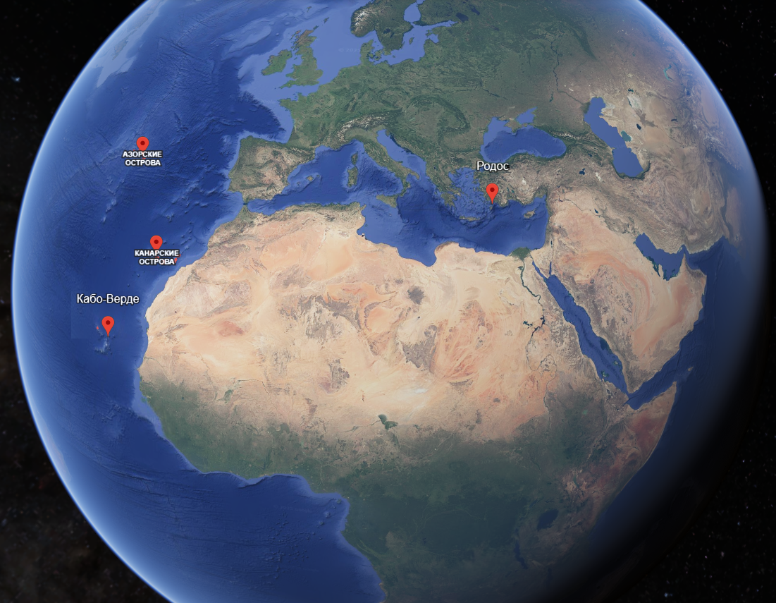 Варианты нулевых меридианов