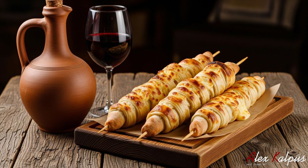 Рецепт сыра сулгуни на шампуре или грузинская магия создания хачапури на шампуре