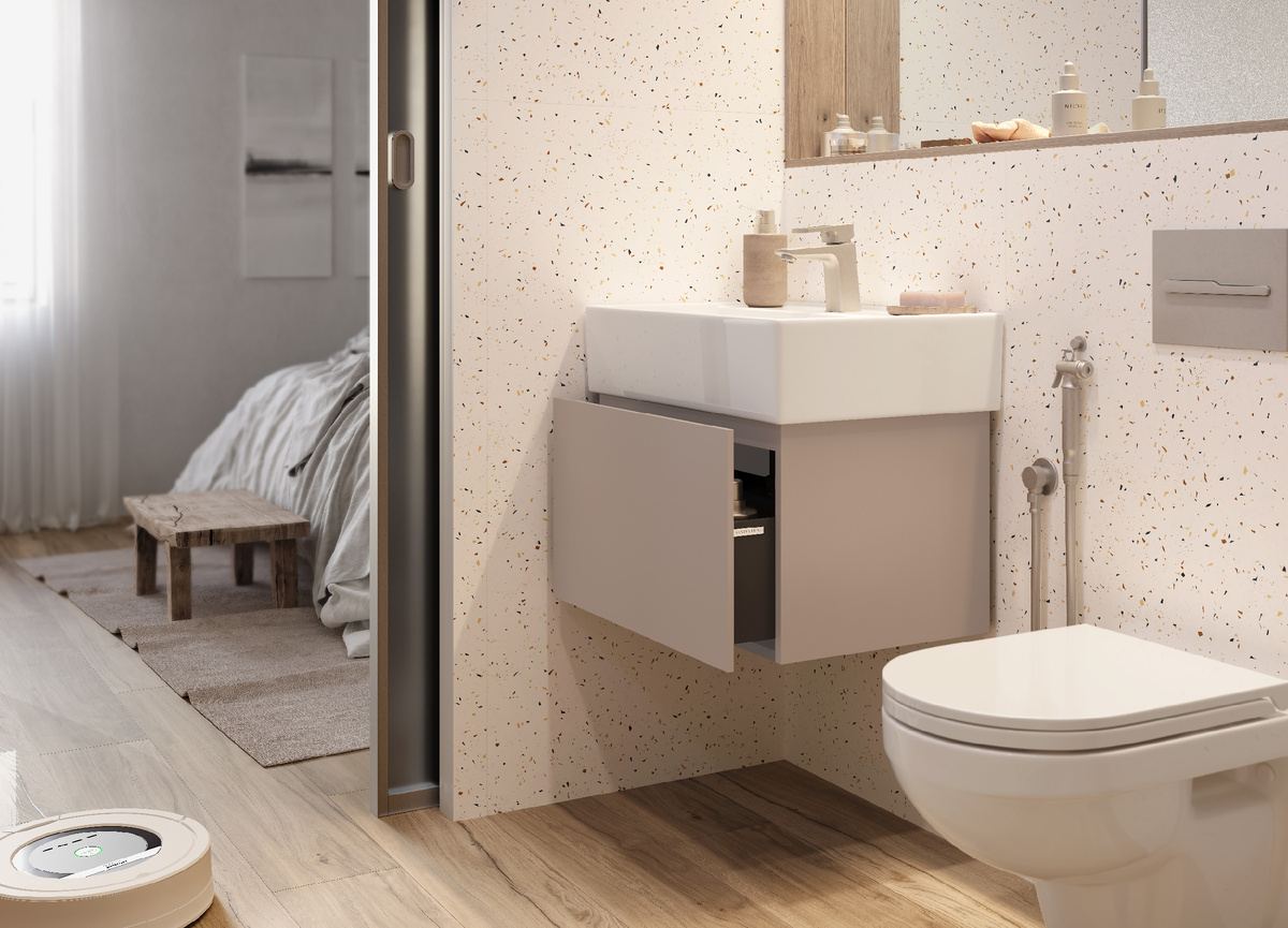 Интерьер с керамогранитом из коллекции Alleya от KERRANOVA