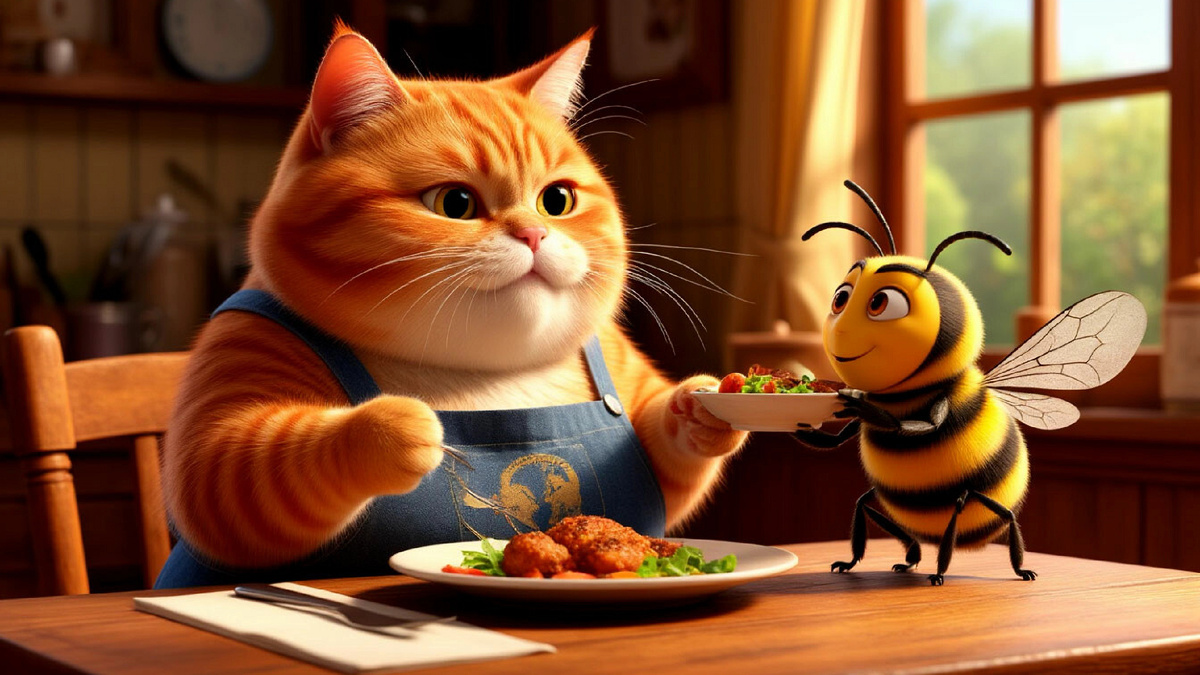 дядя Вася кормит пчёл 