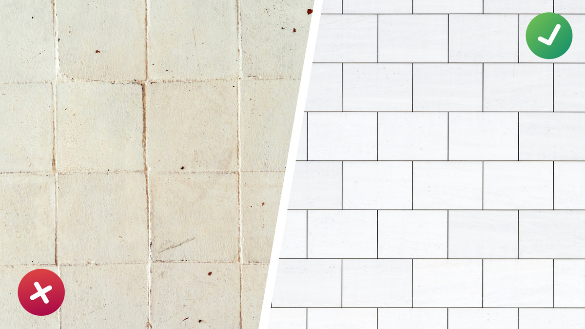 Примеры неподходящего и подходящего приточного основания для укладки кварц-винила