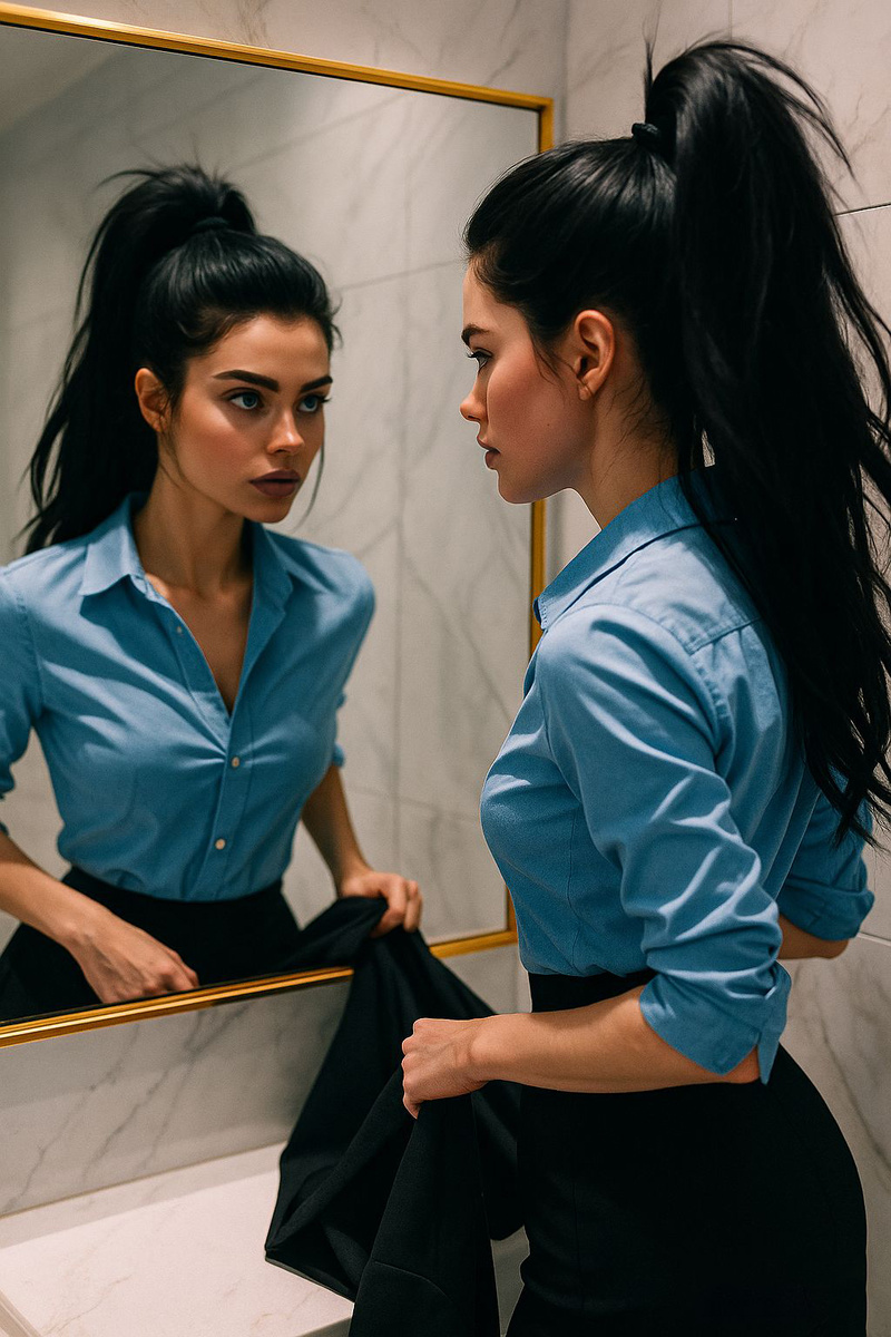 Марго приводит себя в порядок.